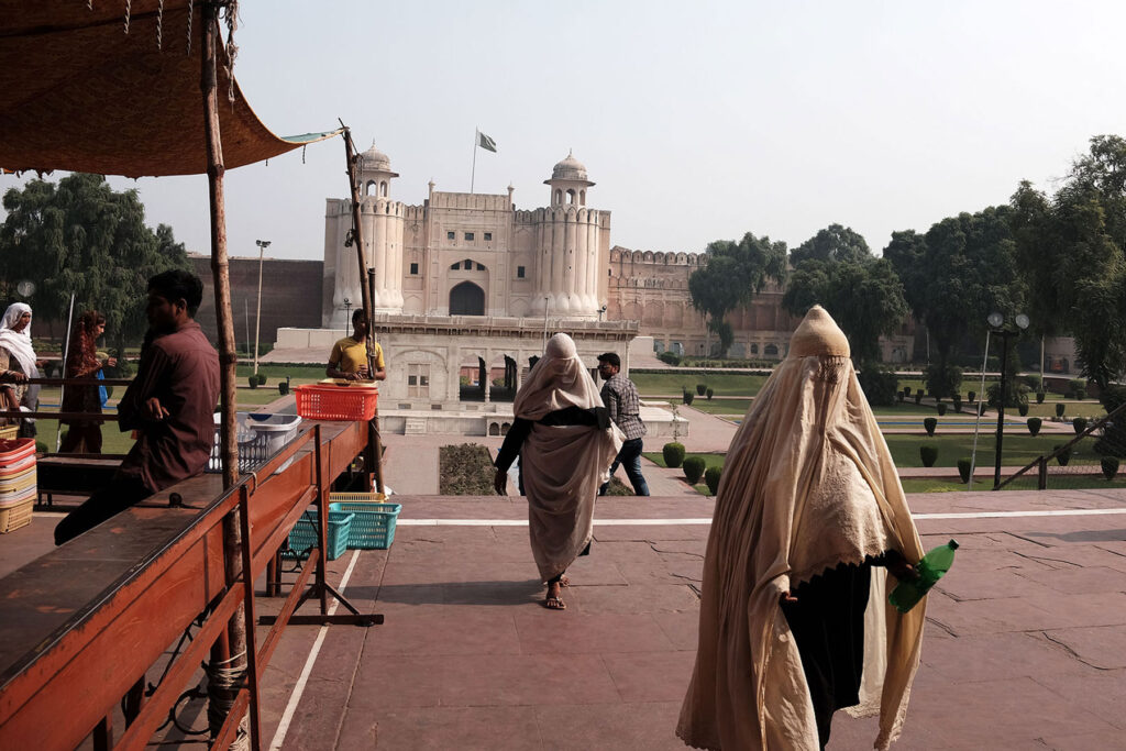 muslim woman wearing burqa in lahore