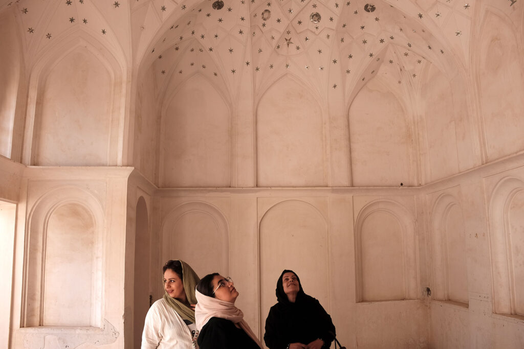 a ceiling inside the abbasian house