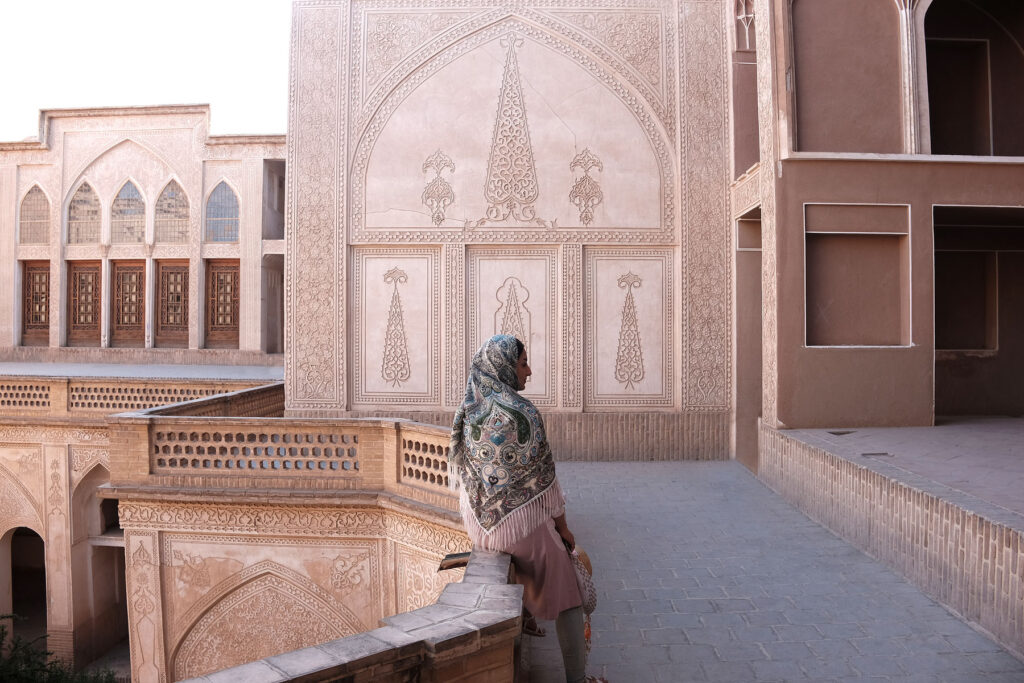 carvings on the exterior walls of the abbasian house